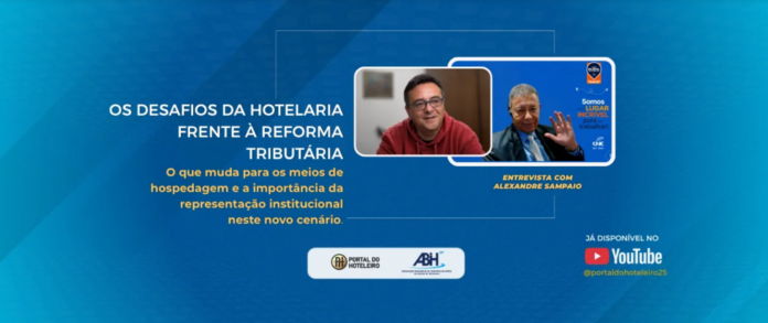 Banner digital azul do Portal do Hoteleiro com o título 